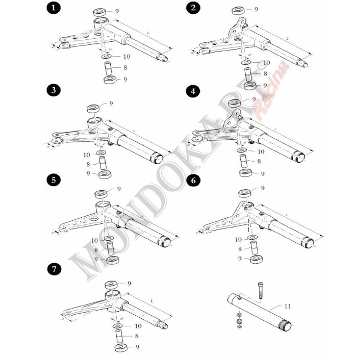 Rosetta plastica guida fusello 12x22x9x0,7 BirelArt, MONDOKART