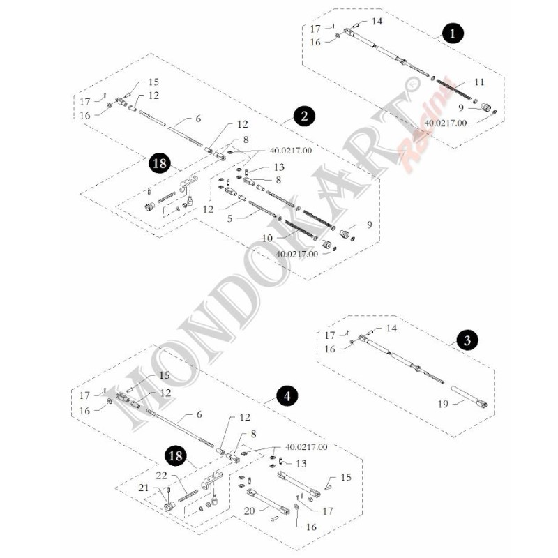 Varilla Freno 6x98,5 BirelArt individuo, MONDOKART, kart, go