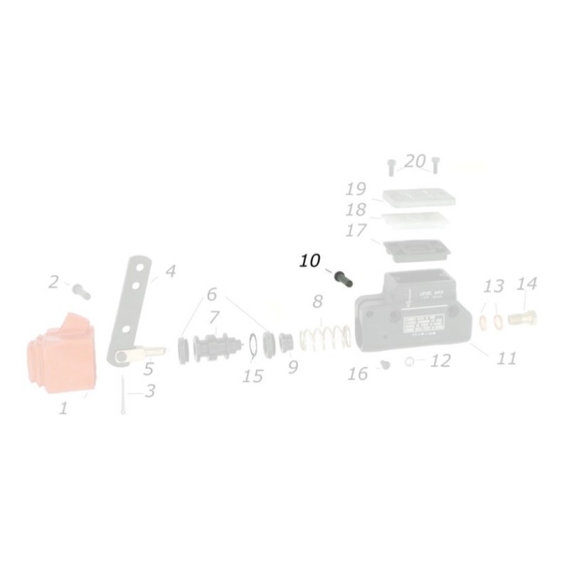 Spina pompa freni 35,5 mm CRG, MONDOKART, kart, go kart