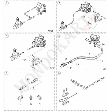 Raccord de frein droit (1 sortie), MONDOKART, kart, go kart