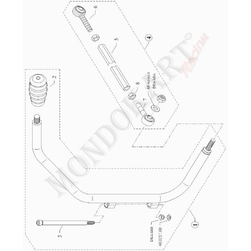 Schaltknauf MTS BirelArt Schwarz, MONDOKART, kart, go kart