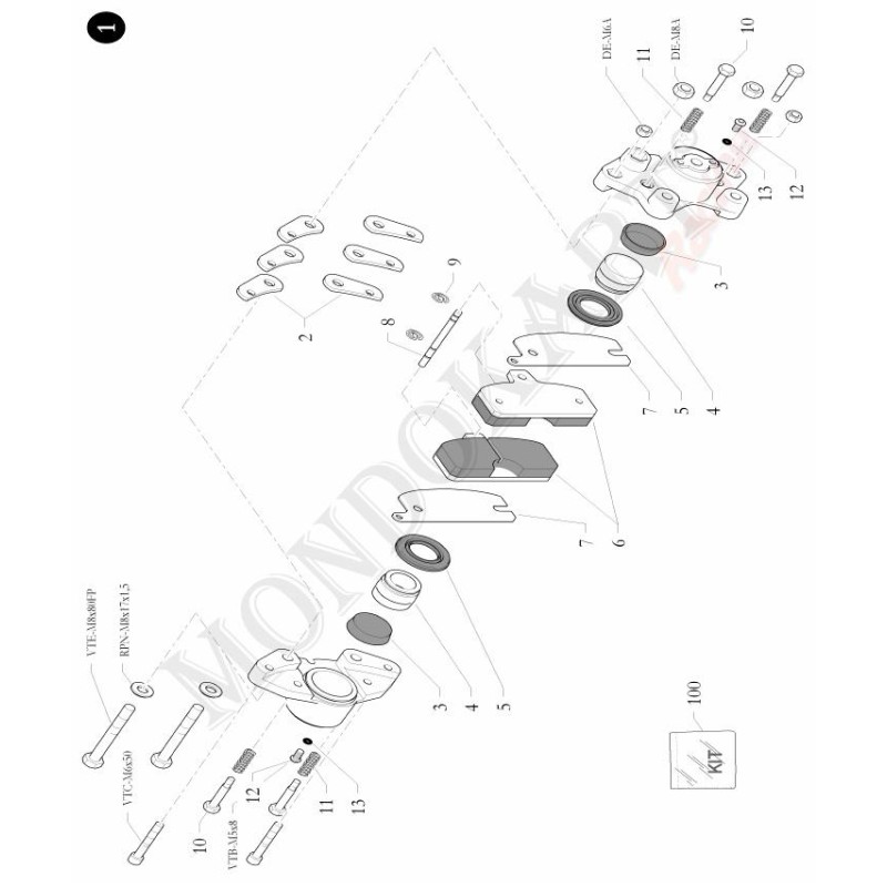 Ressort Vis plaquettes Easykart BirelArt, MONDOKART, kart, go