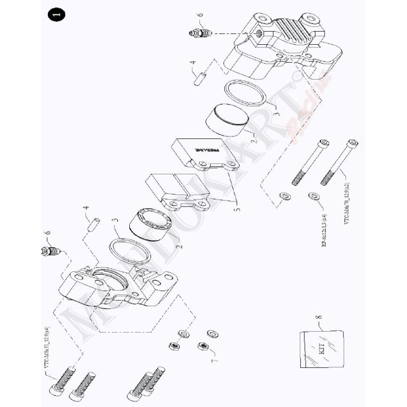 Passstift 6x20 UNI-6364A R220 BirelArt, MONDOKART, kart, go