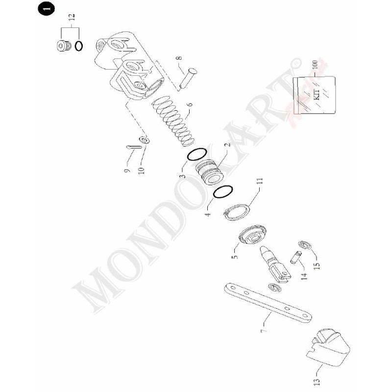 Brake Pump spring 19 BirelArt, mondokart, kart, kart store