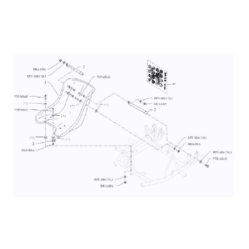 Support round seat 320mm Freeline BirelArt, mondokart, kart