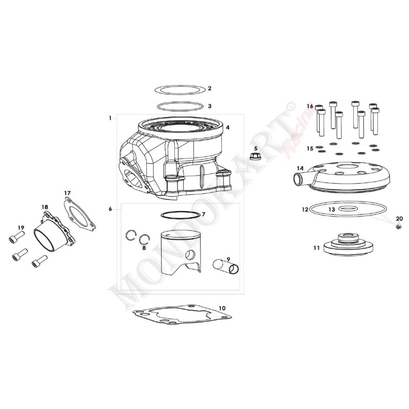Oring Kopf Maxter KZ - O-Ring 60.04x1.78 (Zylinder), MONDOKART
