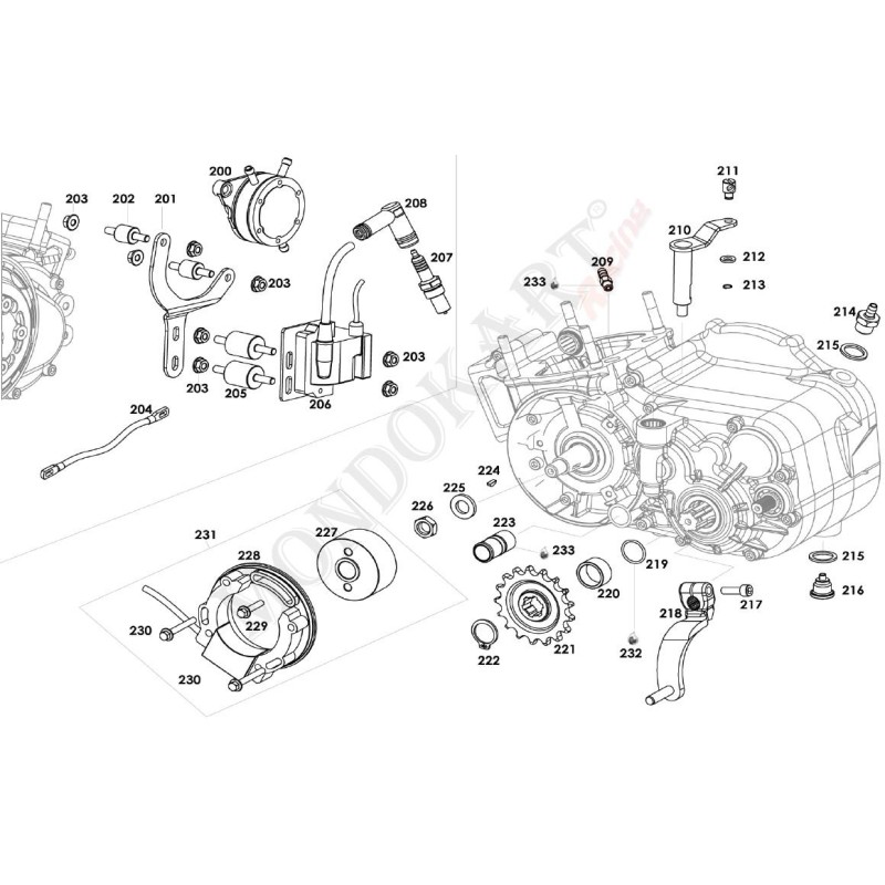 Leva comando Cambio Maxter - Avanzata TM, MONDOKART, kart, go