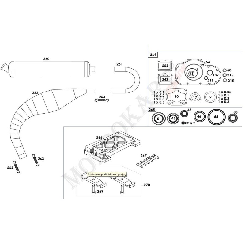 Kit guarnizioni & Or Maxter MXO, MONDOKART, kart, go kart