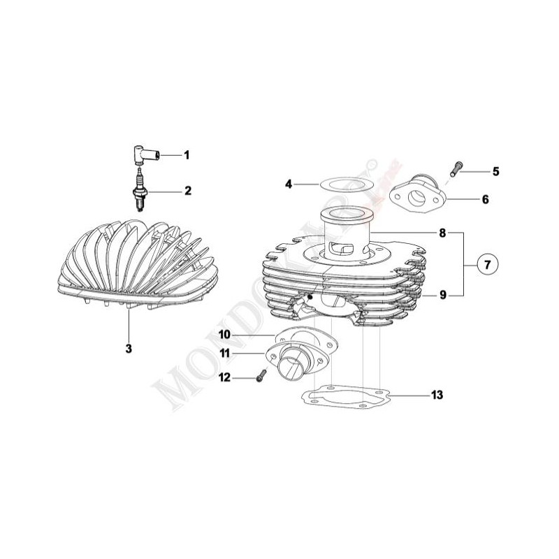Joint Embase Cylindre TM 60cc Mini, MONDOKART, kart, go kart