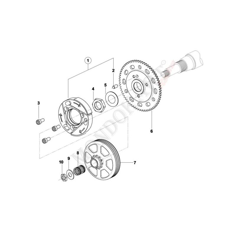 Cloche avec Pinion Z11 TM Mini 60cc, MONDOKART, kart, go kart