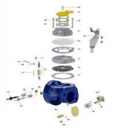 Vergaser Ibea 24 Vortex blau DVS, MONDOKART, kart, go kart