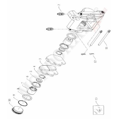 Kit revisione pinza RR-I32X2 FL01 BirelArt, MONDOKART, kart, go
