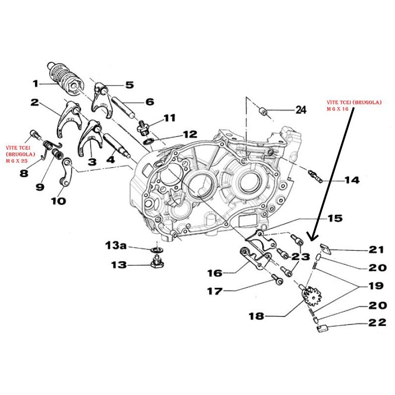 Grub screw centering crankcase 10 x 8 (hole 7) TM, mondokart