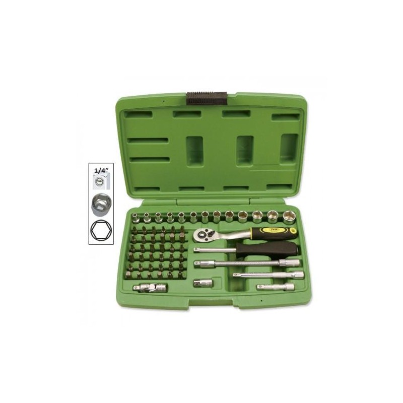 Tool case 56 pieces hexagonal sockets, mondokart, kart, kart
