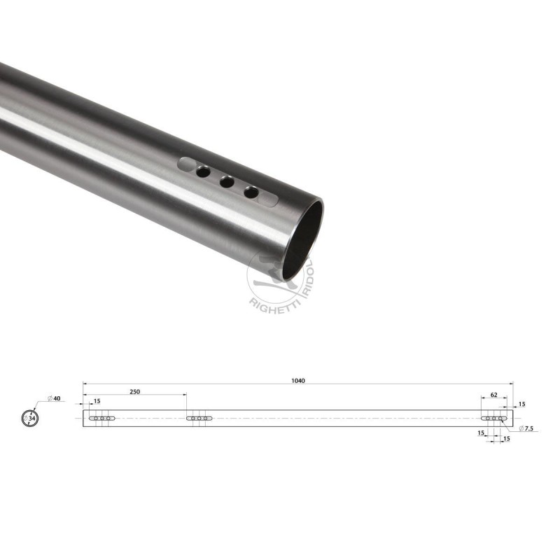Arbre Arriere 40mm pour DD2, MONDOKART, kart, go kart, karting