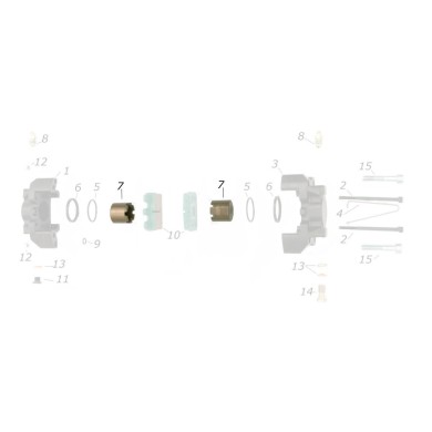 Kolbensattel V09 V10 hinten 29,8mm CRG, MONDOKART, kart, go