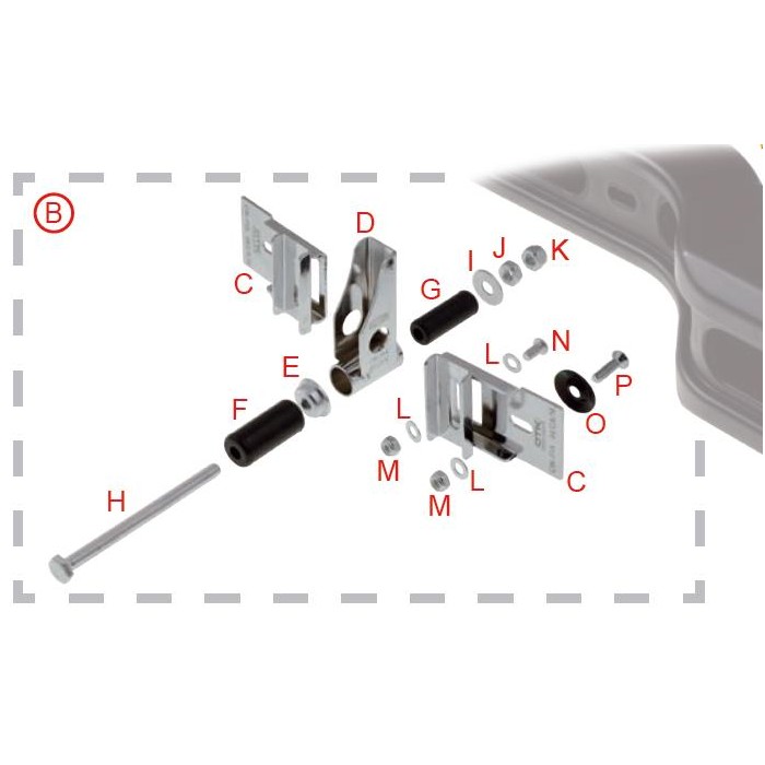 Supporto protezione posteriore KF KZ OTK Tonykart, MONDOKART