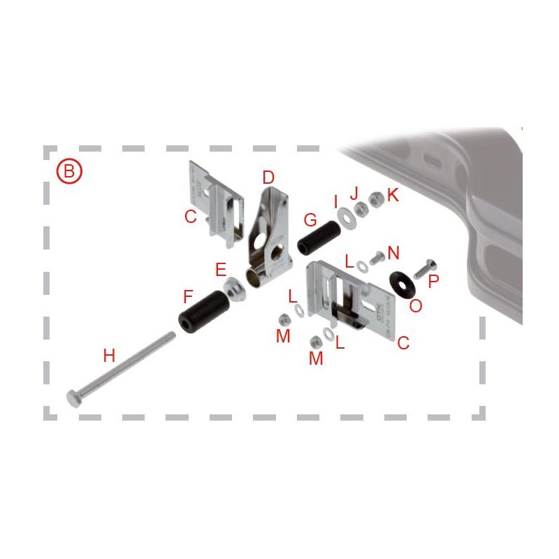 Vis M10x130mm Pare-chocs arrière KZ KF MINI OTK Tonykart