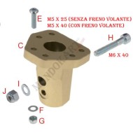 Mozzo volante inclinato alluminio - 6 fori OTK TonyKart