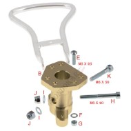 Mozzo volante alluminio - 6 fori con supporto leva frizione OTK