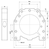 Soporte Rodamiento 50 mm RR, MONDOKART, kart, go kart, karting