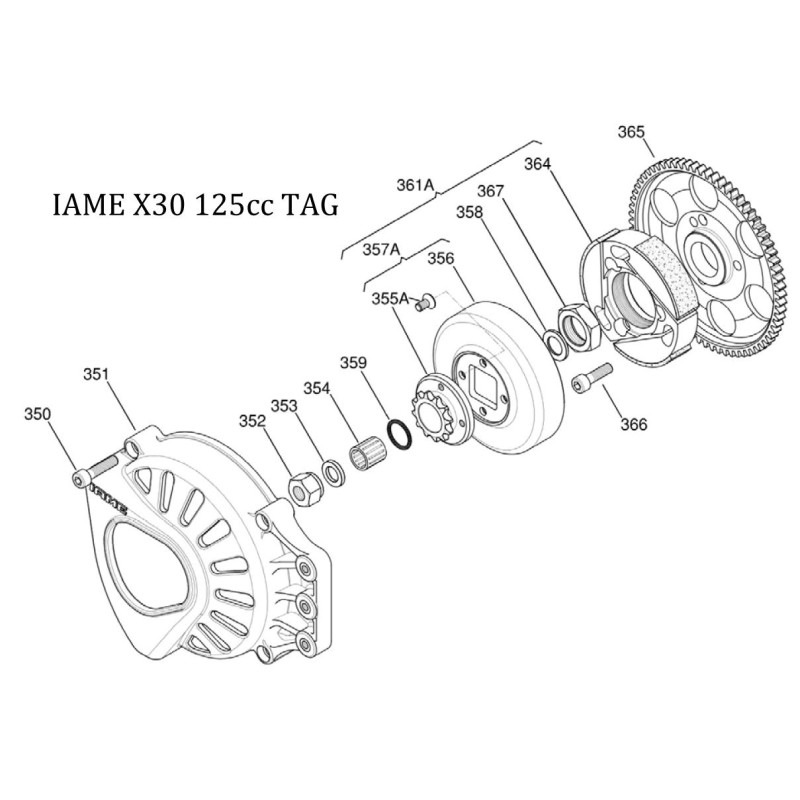 OR (oring) Cap Clutch Iame (new type), mondokart, kart, kart