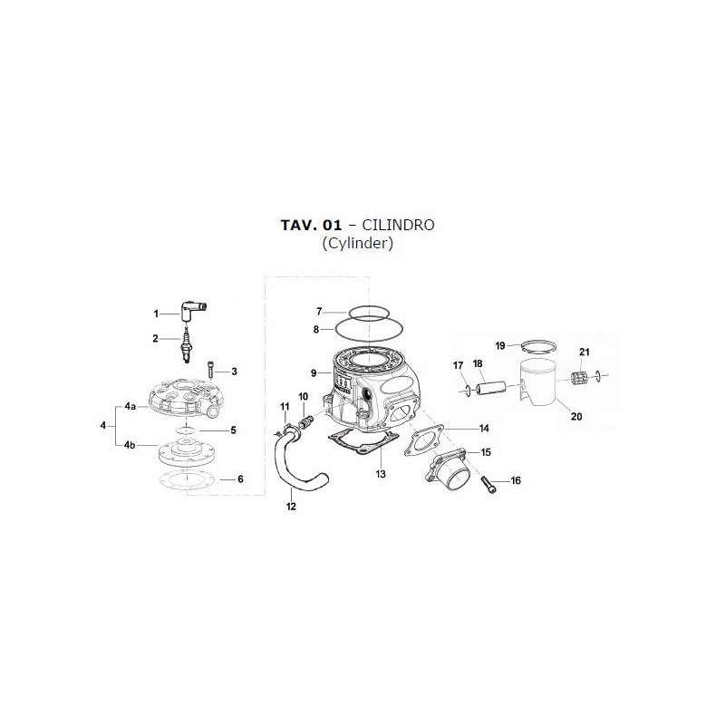 Guarnizione scarico a quattro fori TM KZ10 - KZ10B - KZ10C