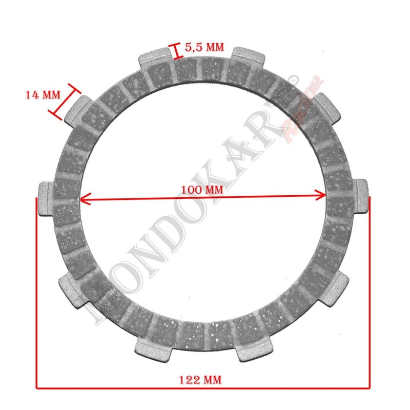 Disque Embrayage TM (de K8 a KZ10), MONDOKART, kart, go kart