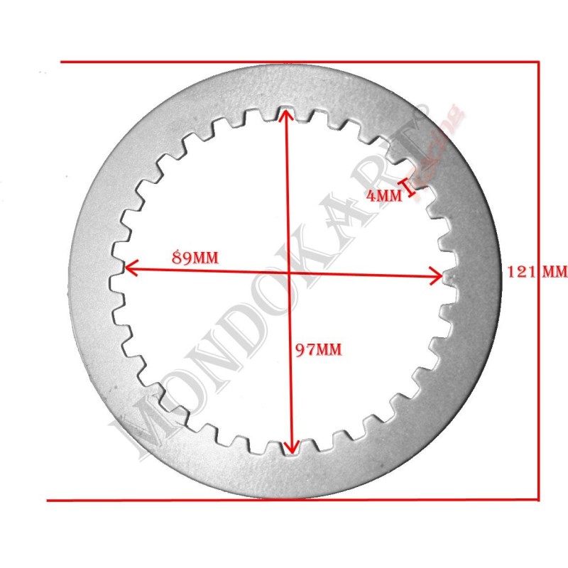 Disque Embrayage Acier 1,5mm TM, MONDOKART, kart, go kart