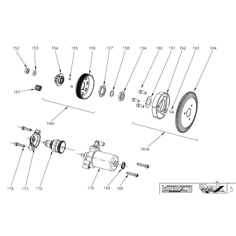 5x5 Vortex Roller Pinion, mondokart, kart, kart store, karting