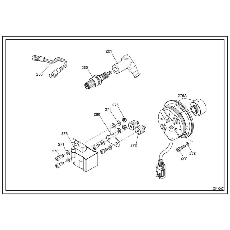 CDI Box / Zündspule Motor OKJ Blau, MONDOKART, kart, go kart