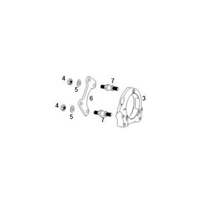 Esparrago Soporte Pinza Freno Trasera M10x23 CRG, MONDOKART